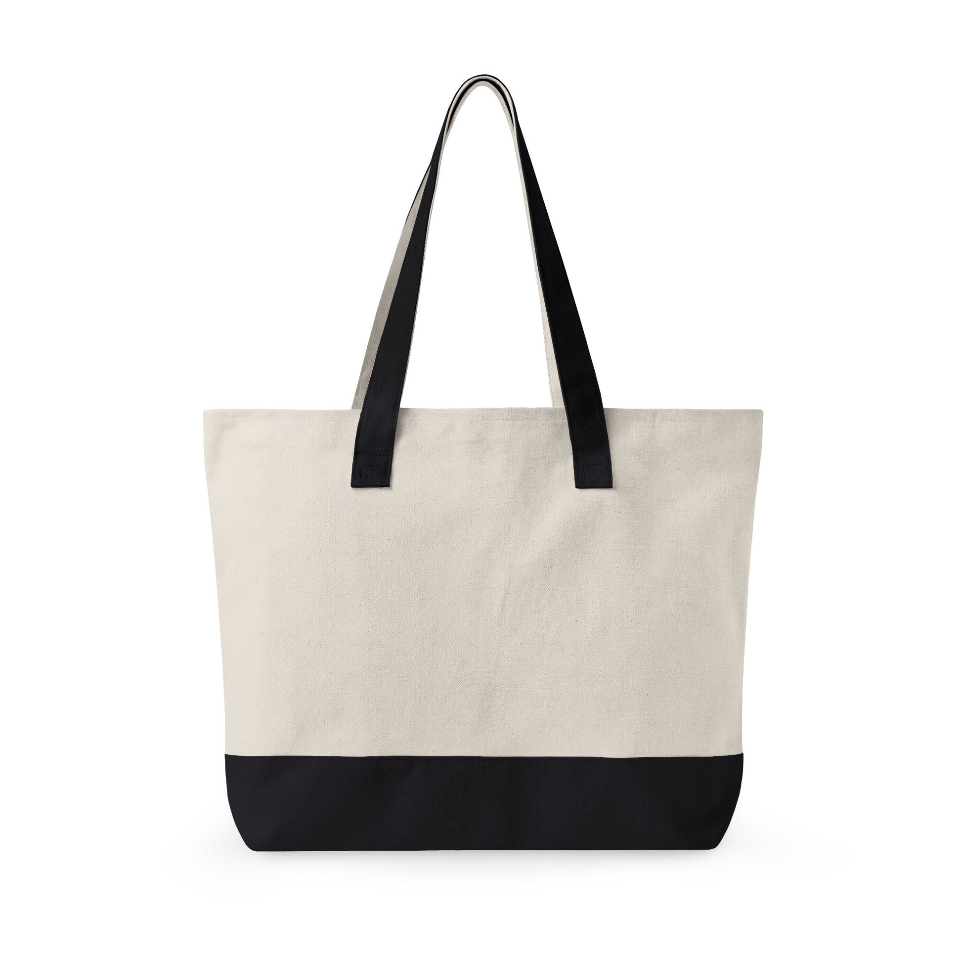 Zippered Canvas Tote Carry Shoulder Bag