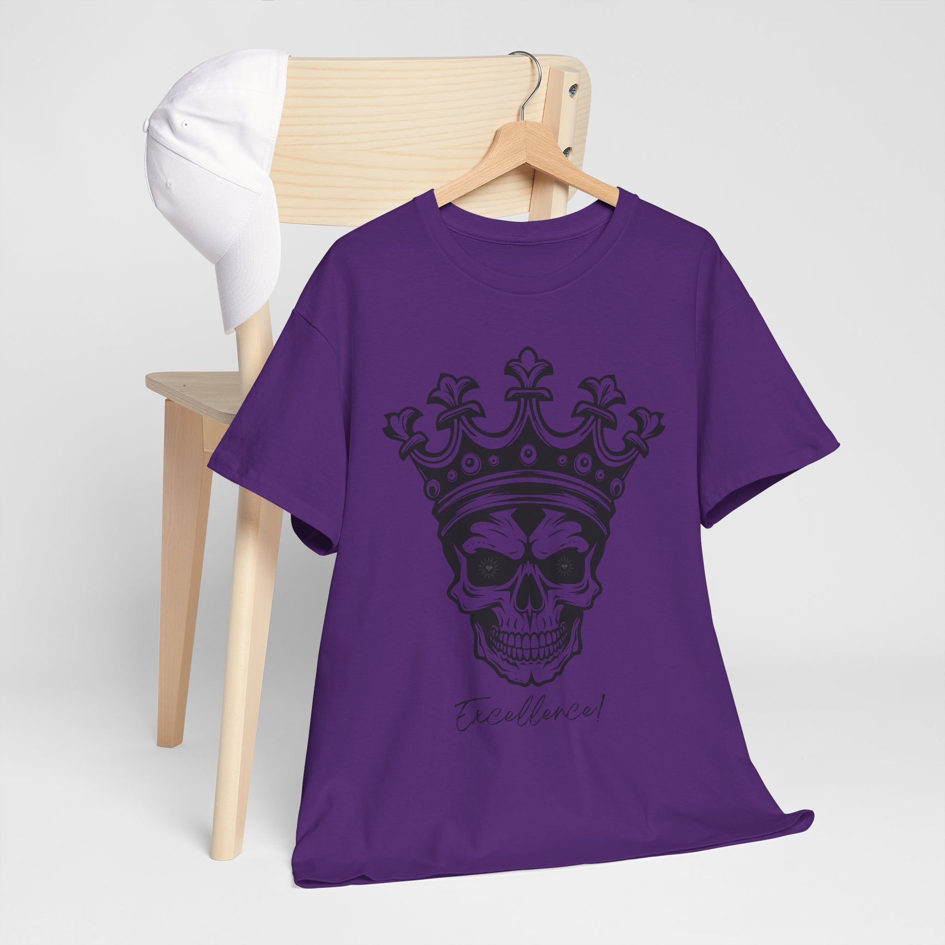 Skull "Excellence" Cotton Tee Shirt Transparent