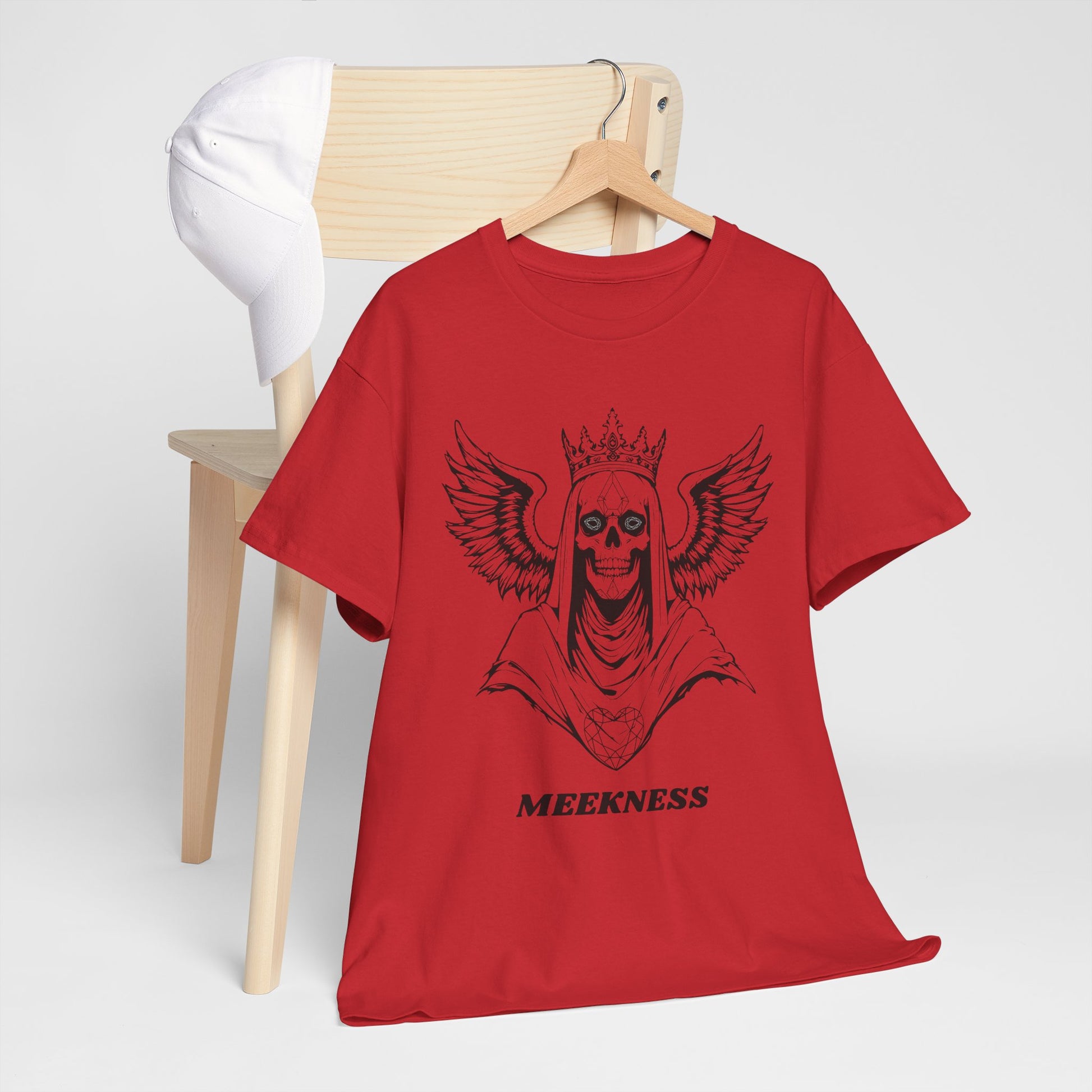 Skull Crown Wings Cotton Tee Shirt Transparent