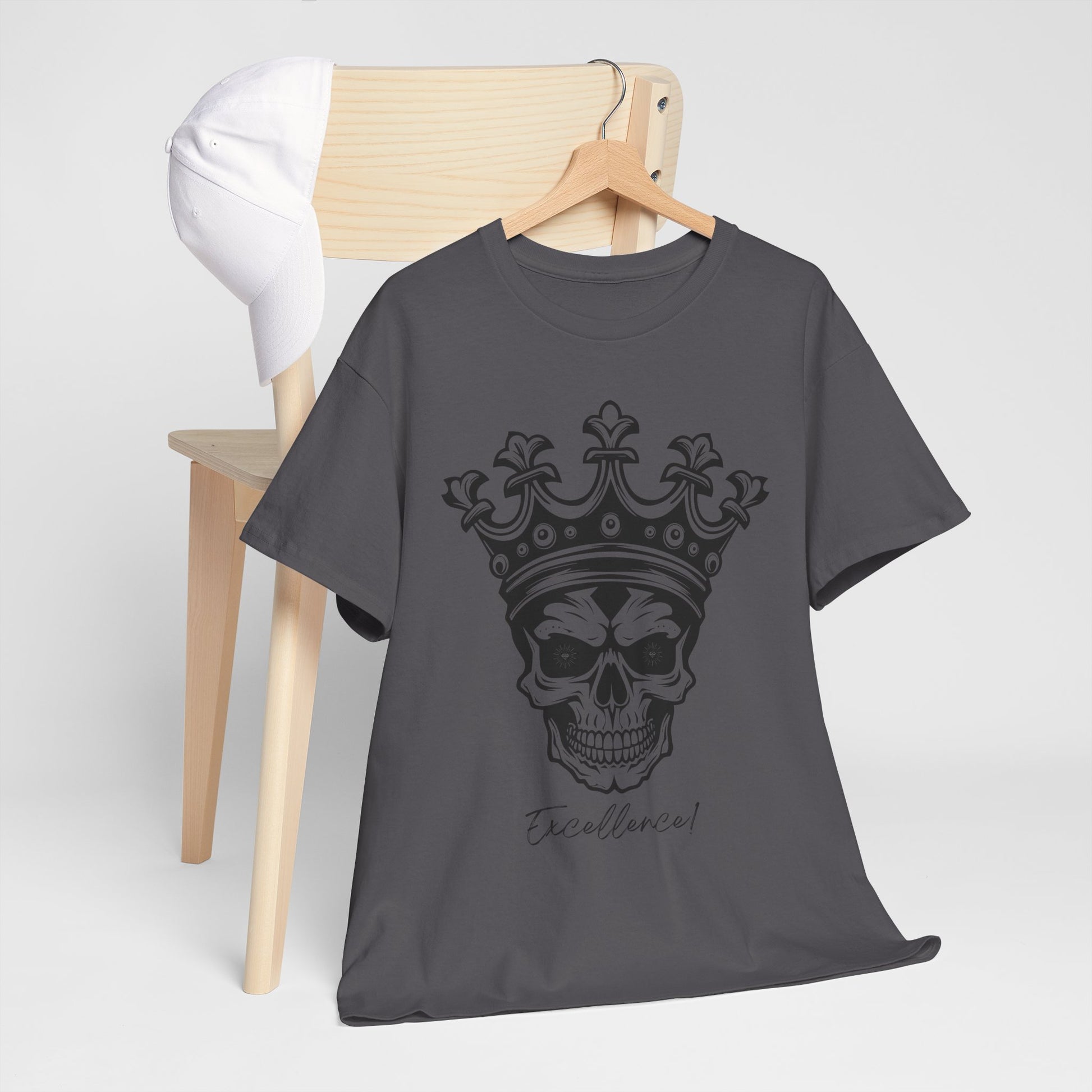 Skull "Excellence" Cotton Tee Shirt Transparent