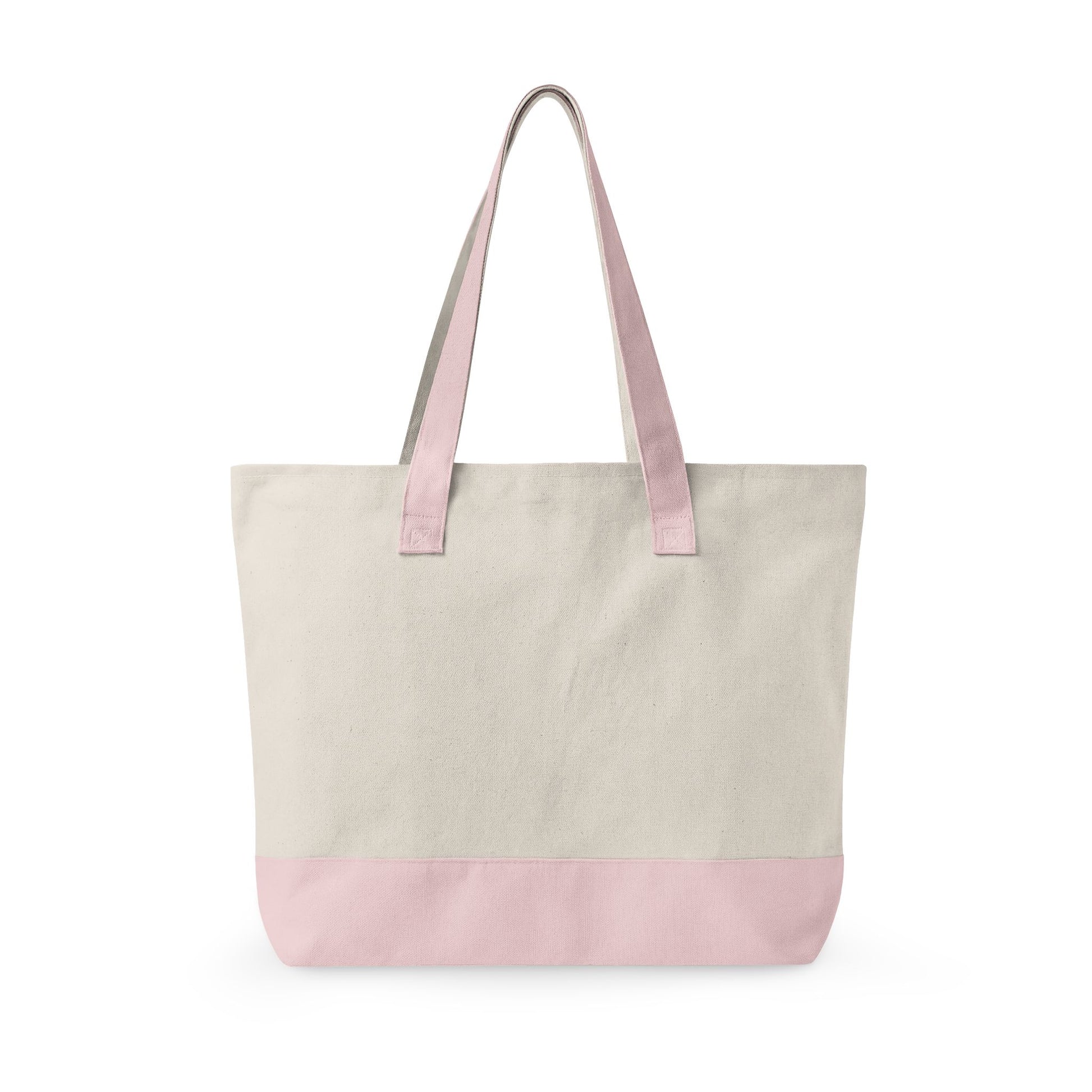 Zippered Canvas Tote Carry Shoulder Bag