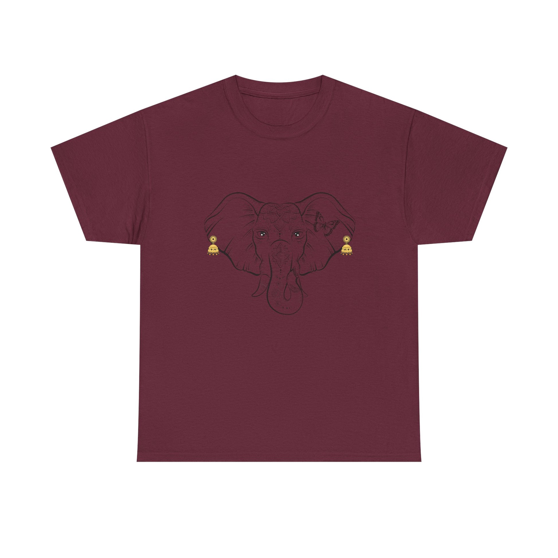 Elephant With Earrings Heavy Cotton Shirt