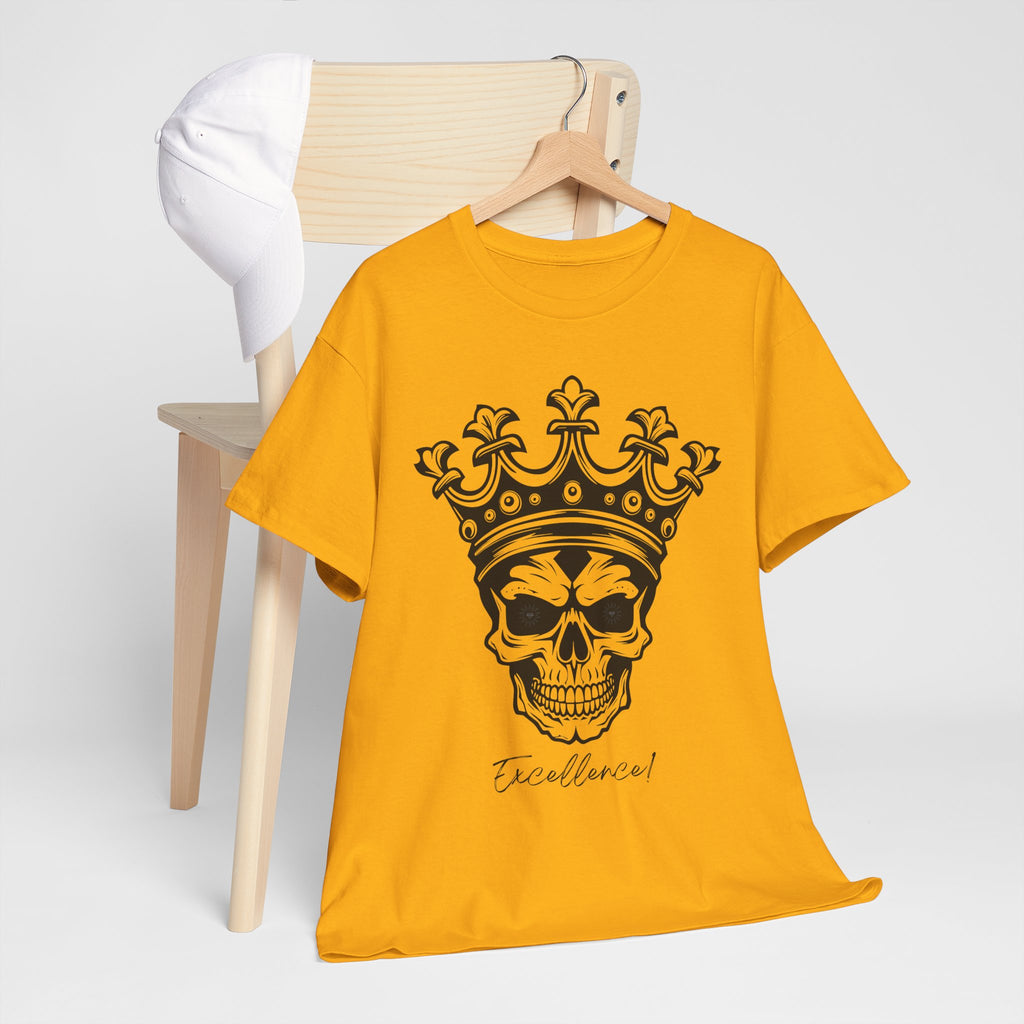 Skull "Excellence" Cotton Tee Shirt Transparent