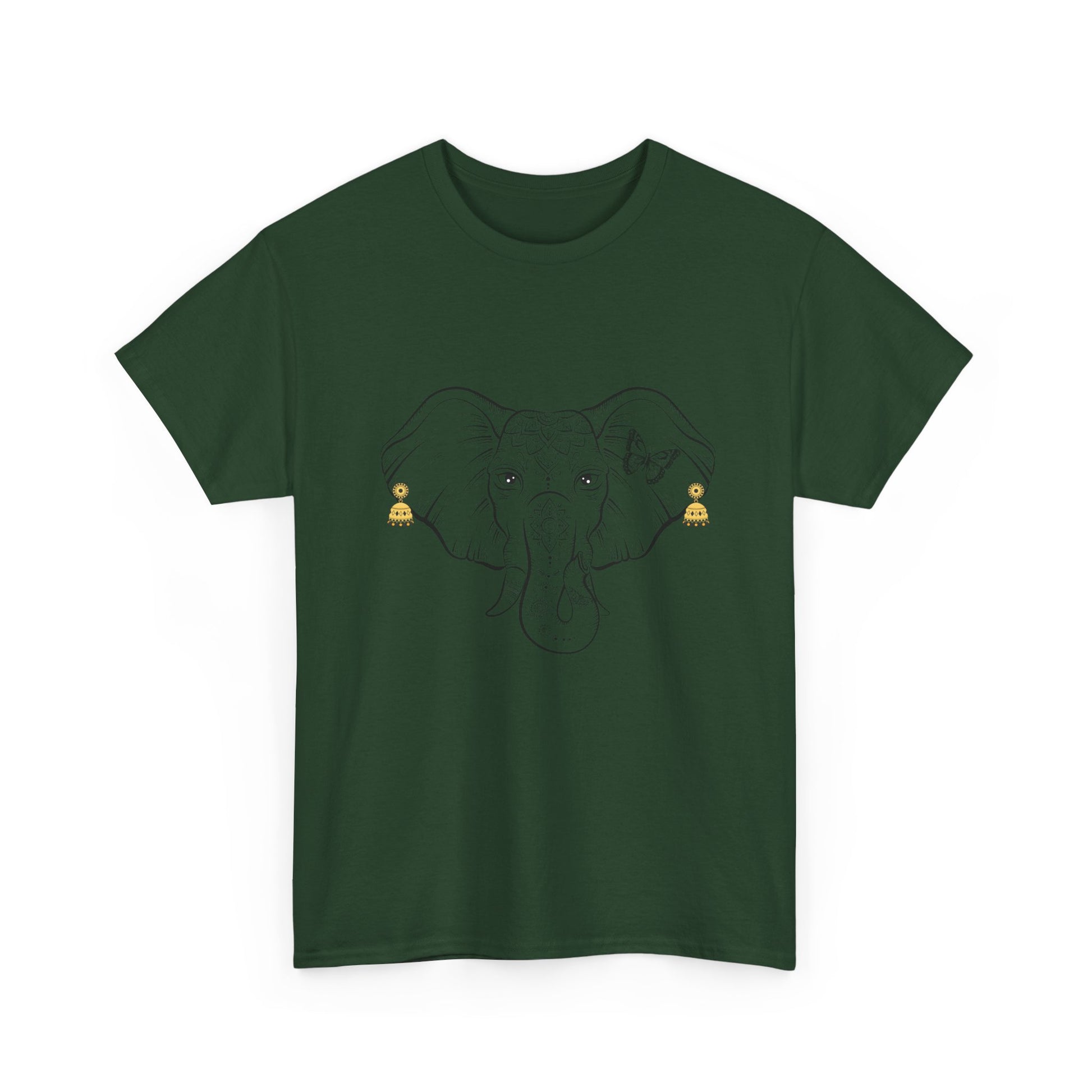 Elephant With Earrings Heavy Cotton Shirt