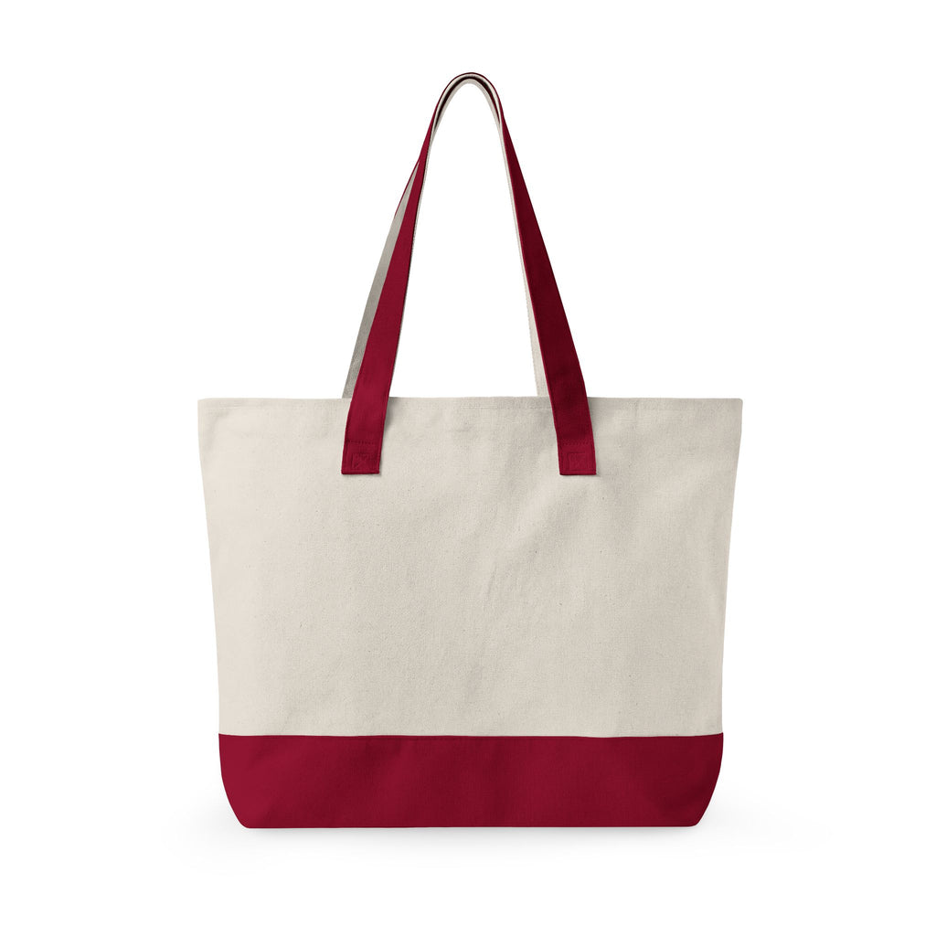 Zippered Canvas Tote Carry Shoulder Bag