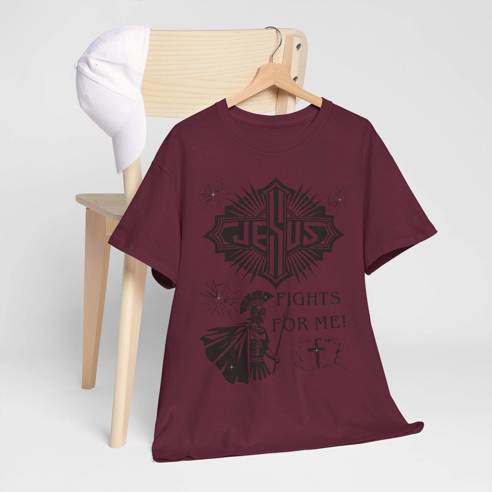 Jesus Fights For Me Cotton T-Shirt