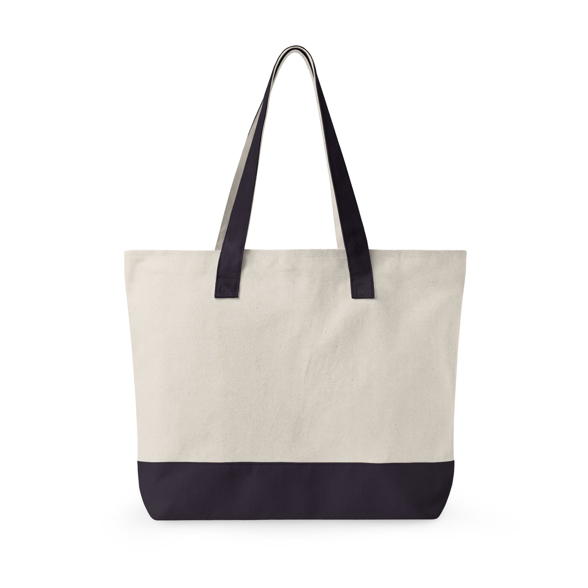 Zippered Canvas Tote Carry Shoulder Bag