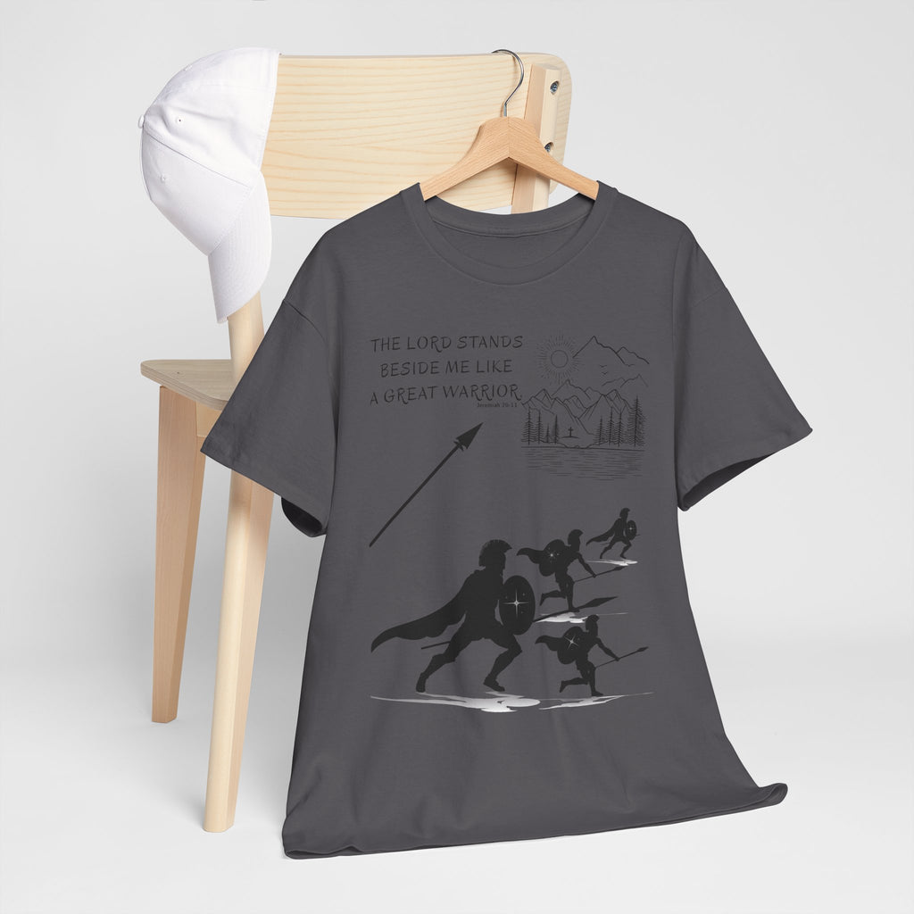 Warrior, The Lord Stands Before Me Heavy Cotton Shirt