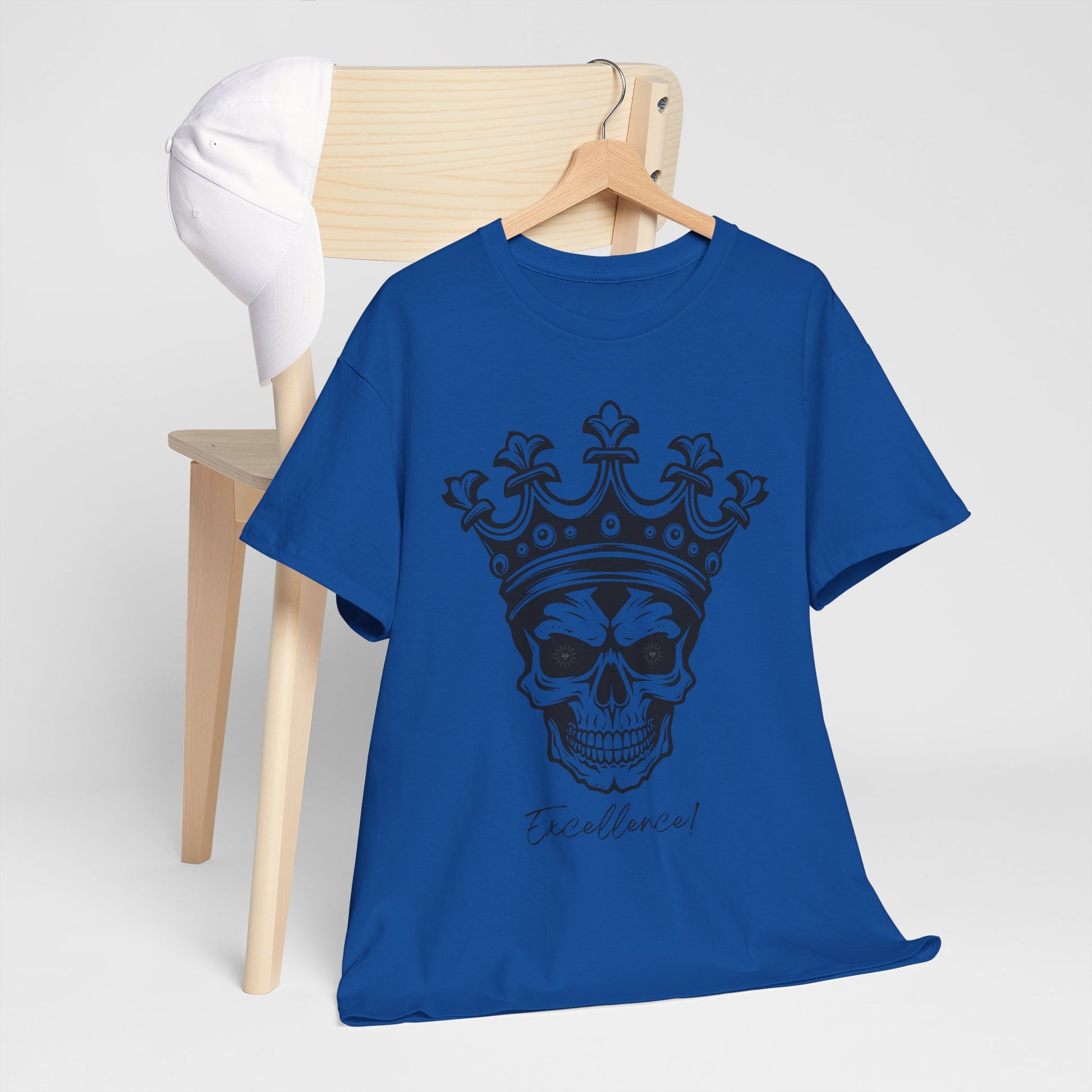 Skull "Excellence" Cotton Tee Shirt Transparent